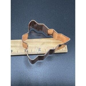 Vintage Set of 2 Copper Christmas Tree and Penguin Cookie Cutters